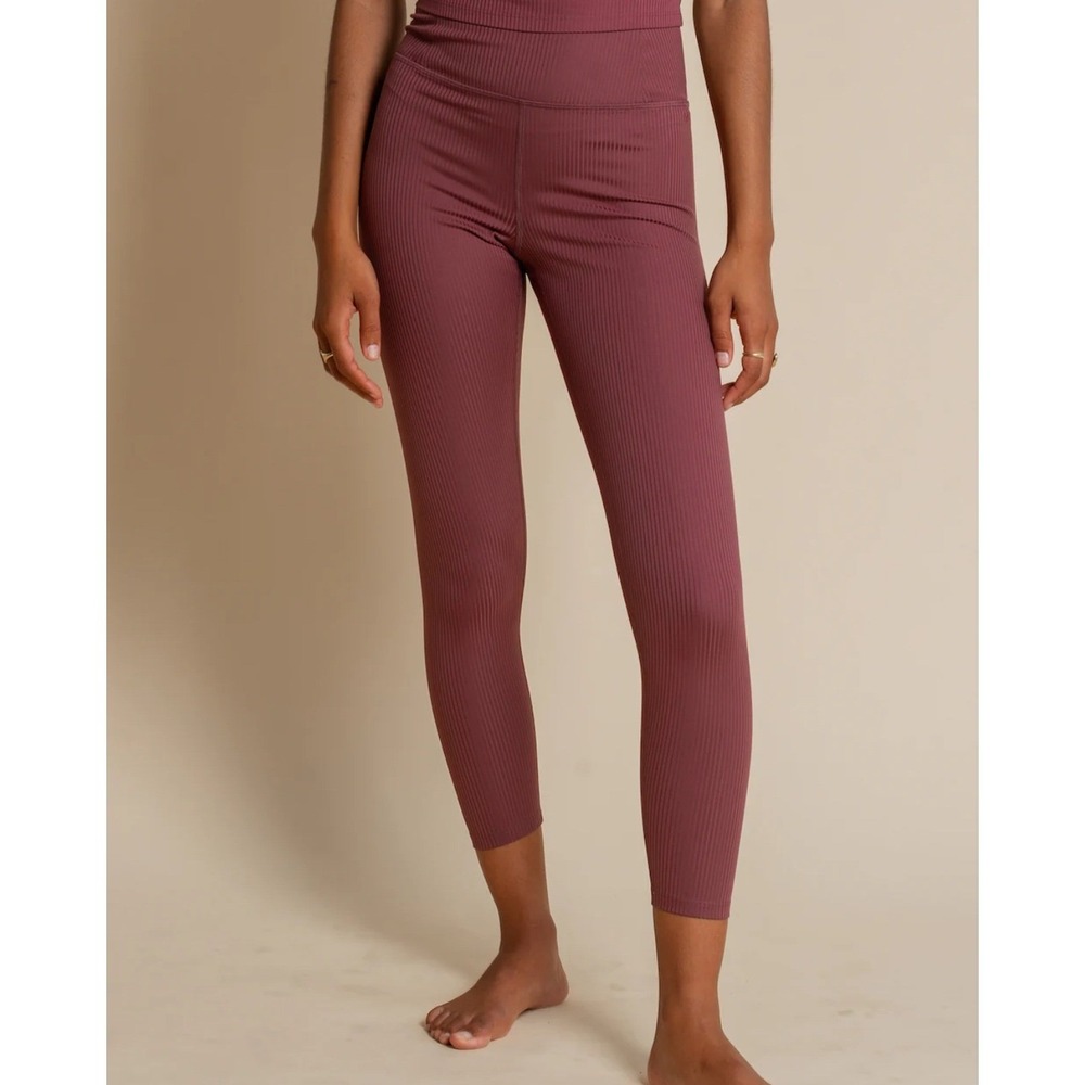 Girlfriend Collective Ribbed High Rise Leggings Mauve Pink Size S‎ Athleisure